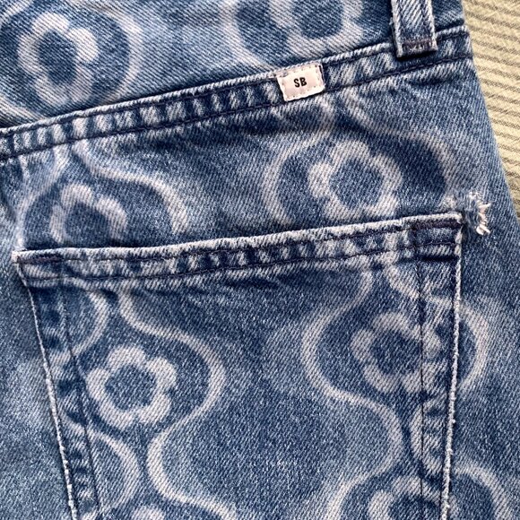 Aritzia Sunday Best Flower Print Jeans - 6 - Picture 6 of 12